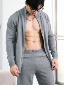 Manfinity Homme 男士纯色开衫和针织裤