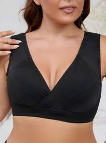 Sujetador unicolor - Negro - Ver 1