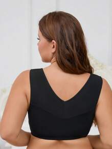 Sujetador unicolor - Negro - Ver 2