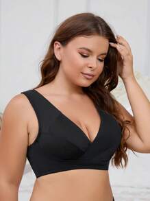 Sujetador unicolor - Negro - Ver 3