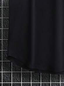 Manfinity Homme Áo thun cotton hình vương miện cho nam, áo ba lỗ không tay màu đen, quà tặng bạn trai - màu đen - Xem 4