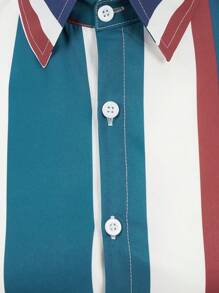 男士條紋印花襯衫 - 彩色 - 查看 5