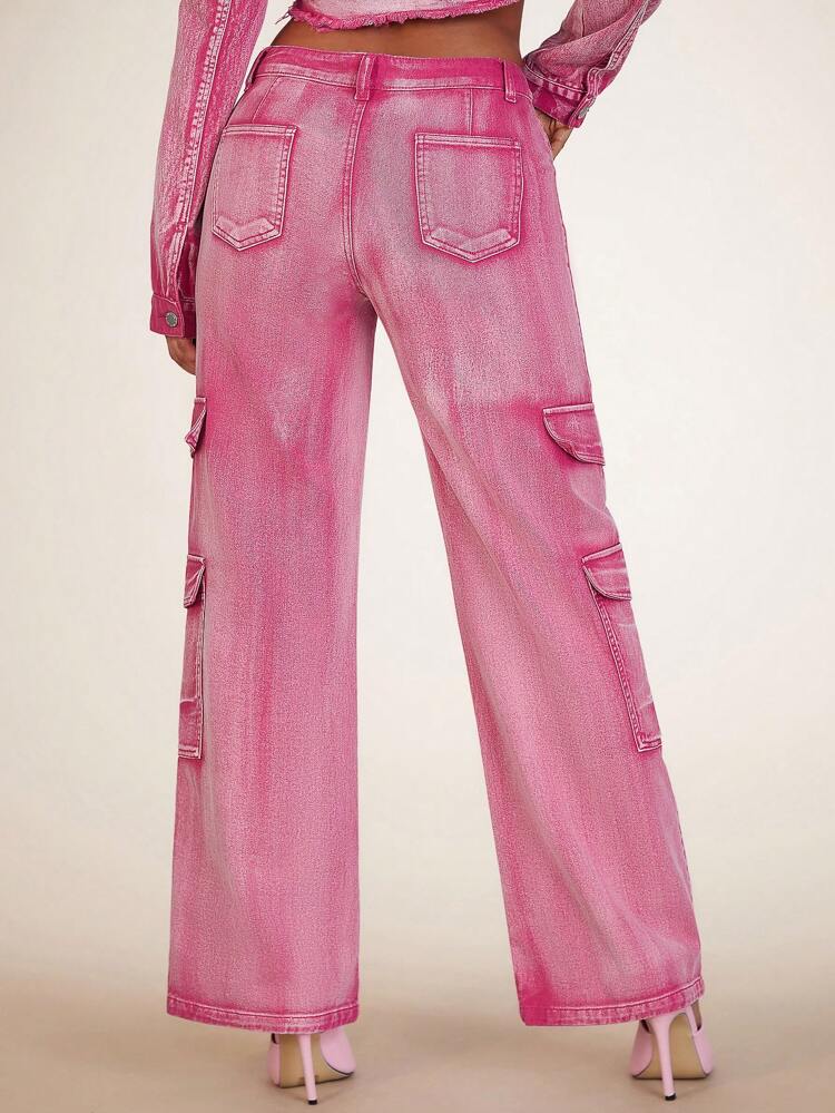 Flap Pocket Cargo Jeans