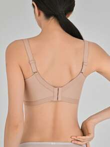 DAZY 女士撞色蕾丝无钢圈文胸内衣 - 藕粉色 - 查看 2