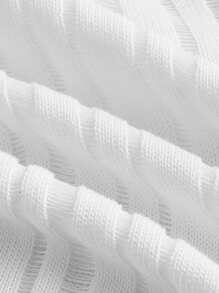 SHEIN MOD Solid Button Front Cardigan - White - View 3