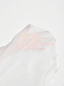 Modelyn 鎖脖領口燈籠袖前鏤空上衣 - 白色 - 查看 7