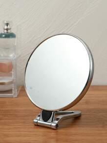 Portable Desktop Makeup Mirror,Cheap,Stocking Stuffers,Makeup,Makeup Tools,Cheap Stuff,Gifts,Gifts For Women,Christmas Gifts,Giveaways,Travel,Cheap Stuff,Travel Essential - Silver - View 5