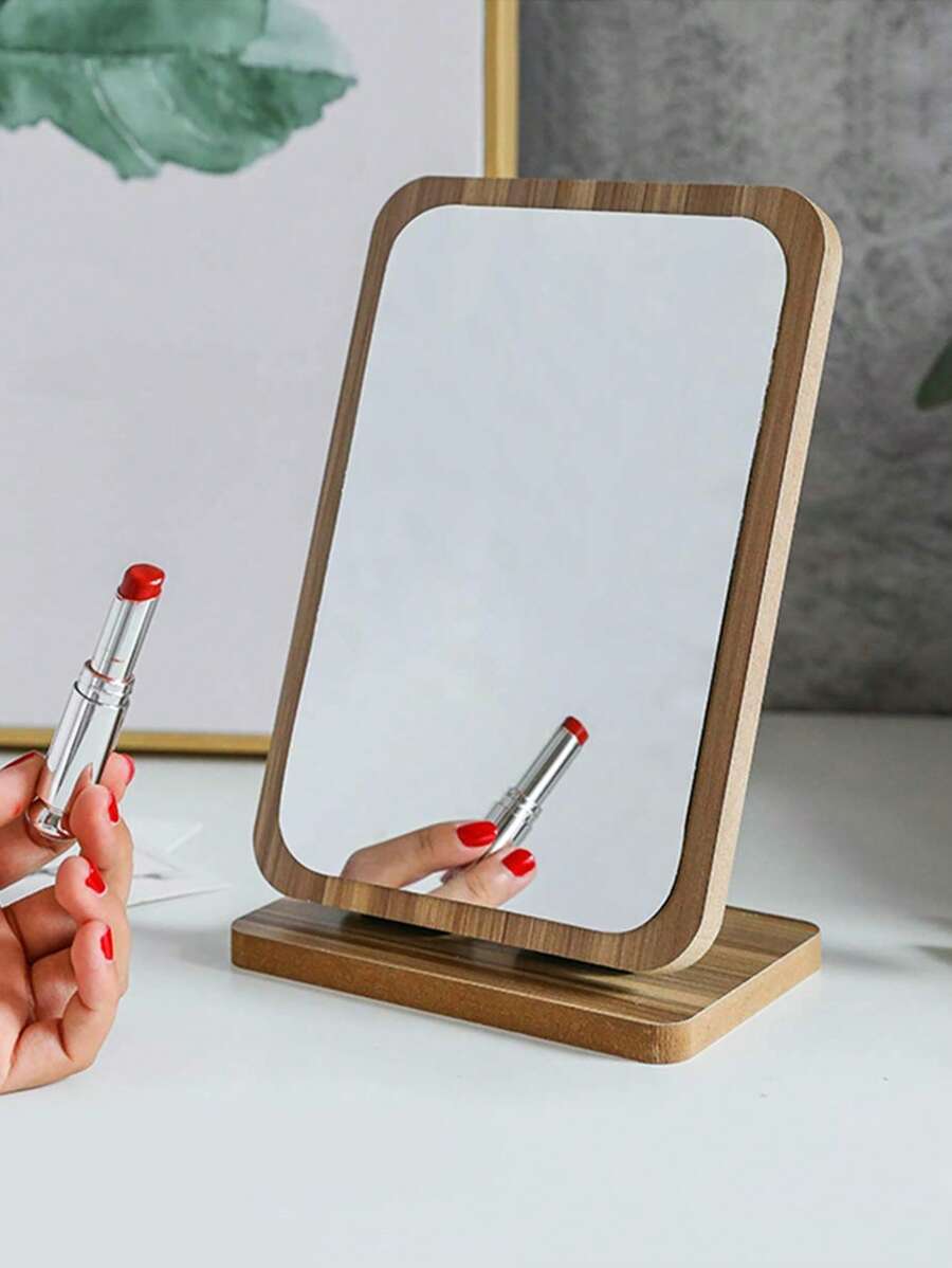 Gương trang điểm , 1 Miếng Bằng gỗ Bàn làm việc Gương Gương trang điểm Có thể mang đi Làm đẹp Gương Đối với Nhà  , Gương trang điểm , Phòng khách Nhà  Phòng ngủ Phòng tắm Nhà Trang trí , Du lịch chất liệu , Lễ cưới , Buổi tiệc , Sinh nhật , Món quà Cho nam giới Mẹ Bố Bạn thân nhất Giáo viên , Năm mới , Phụ kiện , Vui Qủa tặng - màu nâu - Xem 1