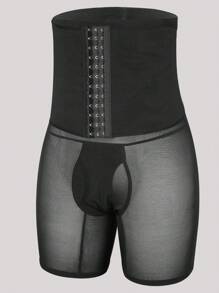 男士网眼开裆运动平角内裤 - 黑色 - 查看 4