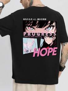 Manfinity Hypemode Nam Đồ họa chữ & hình trong tiếng Nhật Áo thun - màu đen - Xem 1