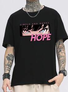 Manfinity Hypemode Nam Đồ họa chữ & hình trong tiếng Nhật Áo thun - màu đen - Xem 4