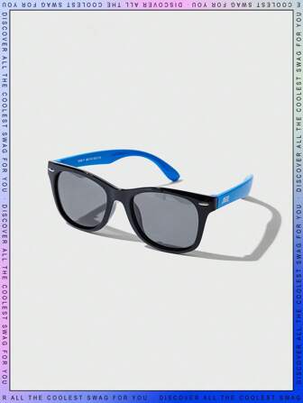 JNSQ 1 件儿童时尚椭圆形镜框眼镜，适合户外活动