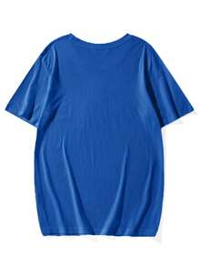 Men Car Print Tee - Blue - View 2