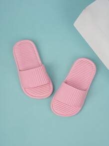Kids' Simple, Comfortable, Fashionable And Anti-skid Foamed Slippers - Pink - View 1