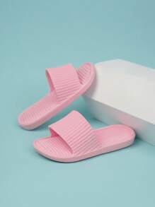 Kids' Simple, Comfortable, Fashionable And Anti-skid Foamed Slippers - Pink - View 2
