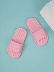 Kids' Simple, Comfortable, Fashionable And Anti-skid Foamed Slippers - Pink - View 4