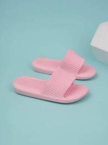 Kids' Simple, Comfortable, Fashionable And Anti-skid Foamed Slippers - Pink - View 5