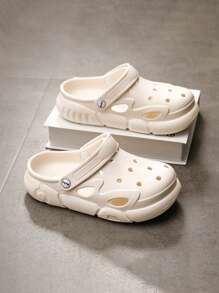 白色男童 Eva 高彈性柔軟舒適防滑鏤空鞋 - 白色 - 查看 5