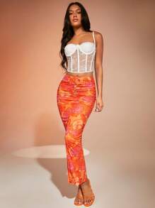 SHEIN BAE 蕾絲吊帶上衣 - 白色 - 查看 5