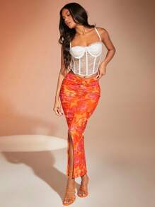 SHEIN BAE 蕾絲吊帶上衣 - 白色 - 查看 6