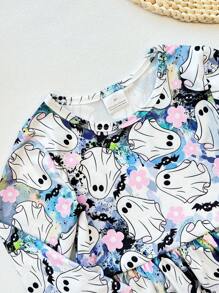 Jeune Fille Robe Imprimé Halloween