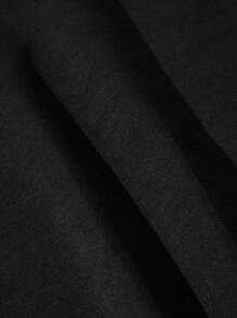 RueChic Men Letter Graphic Sweatshirt - Black - View 5