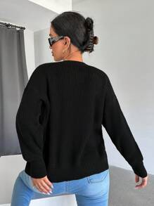 RueChic Oversized Voorpand met knoppen Cardigans