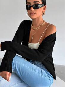 RueChic Oversized Voorpand met knoppen Cardigans