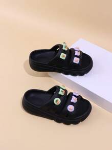 1 Paar Leichte Und Modische Schwarze Slipper Für Freizeit, Outdoor Und Strandkleidung - Schwarz - Übersicht 4