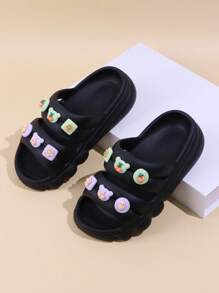 1 Paar Leichte Und Modische Schwarze Slipper Für Freizeit, Outdoor Und Strandkleidung - Schwarz - Übersicht 7