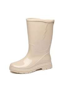 Của phụ nữ Sành điệu Đơn giản Ngoài trời Thoải mái Giày Mưa - Màu be - Xem 3