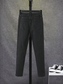 SHEIN Tween Boy Ripped Frayed Jeans