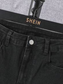 SHEIN Tween Boy Ripped Frayed Jeans