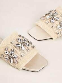 Của phụ nữ Thoải mái Và Sành điệu Dép phẳng Đối với Giải trí Mùa hè Mặc - Màu be - Xem 5