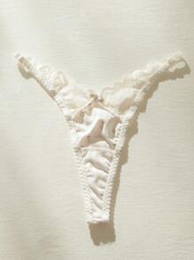 Snug Zone 3 paquets de mini-strings en dentelle à motif floral ditsy, lingerie sexy