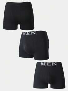 男士5入組字母圖案平角內褲