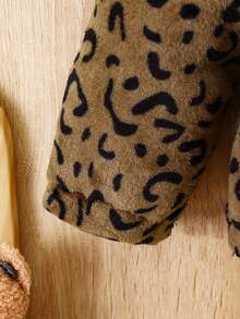 Đứa bé gái Hoa văn Báo áo có mũ Flannelette áo Without Tee - Nhiều màu - Xem 5