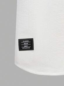 SHEIN 男童前扣口袋休闲短袖衬衫 - 白色 - 查看 6