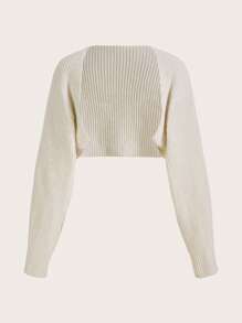 SHEIN ICON Y2K Grunge Drop Shoulder Open Front Crop Cardigan Without Tube Top In Fall/Winter