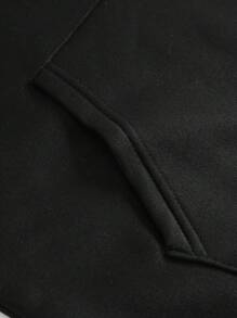 INAWLY Mushroom Print Drawstring Thermal Lined Hoodie,Long Sleeve Tops Graduation,Back To School Outfits,Graduation,Teacher Outfits For Women,Back To School Pullover Fall Outfit - Black - View 6