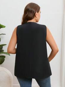 SHEIN LUNE 加盖细节背心西装外套，适合秋冬季毕业、返校、教师服装