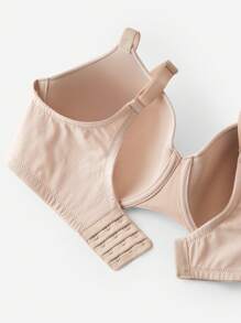 LUVLETTE 女士天然全覆盖棉质内衣，适合 T 恤文胸 - 杏色 - 查看 8