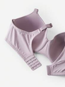 LUVLETTE 女士天然全覆盖棉质内衣，适合 T 恤文胸 - 淺灰紫 - 查看 9