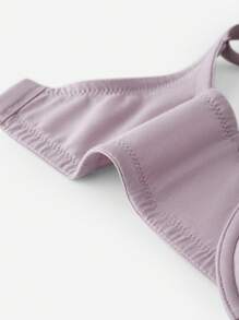 LUVLETTE 女士天然全覆盖棉质内衣，适合 T 恤文胸 - 淺灰紫 - 查看 8