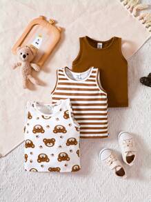 SHEIN 嬰童（男）上衣 - 咖啡棕 - 查看 1