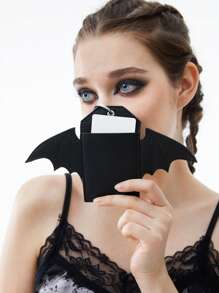 ROMWE Academia 1pc Bat Design Card Holder - Black - View 3