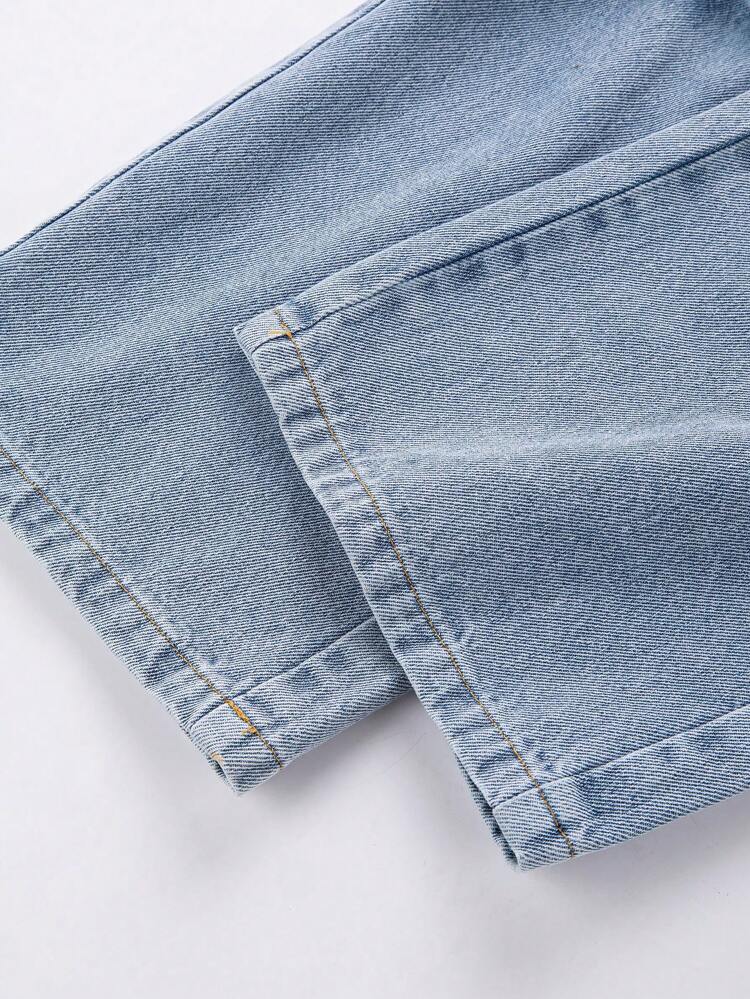 Teen Girl Ripped Straight Leg Jeans