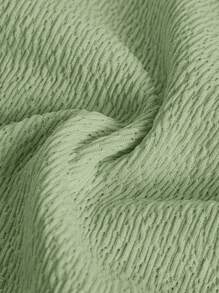 SHEIN MOD Chất rắn Chi tiết chuỗi Cami ngọn - Màu xanh Bạc hà - Xem 4