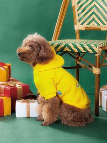Orange Flavor 1 Miếng Thú cưng Chó Hoodie Đối với Chó nhỏ , Mùa Xuân Mùa thu Mùa Đông Quần áo - Màu vàng - Xem 3