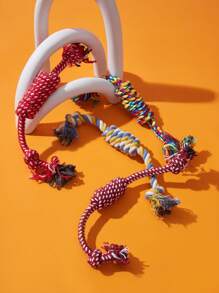 1pc Candy-colored Bow Pet Toy - Multicolor - View 3